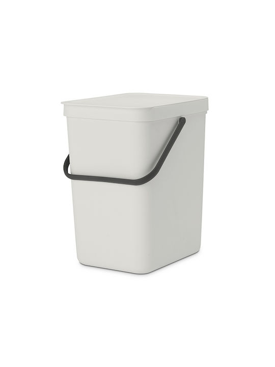 Brabantia Sort & Go Κάδος Απορριμμάτων Πλαστικός Light Grey 25lt - Image 3