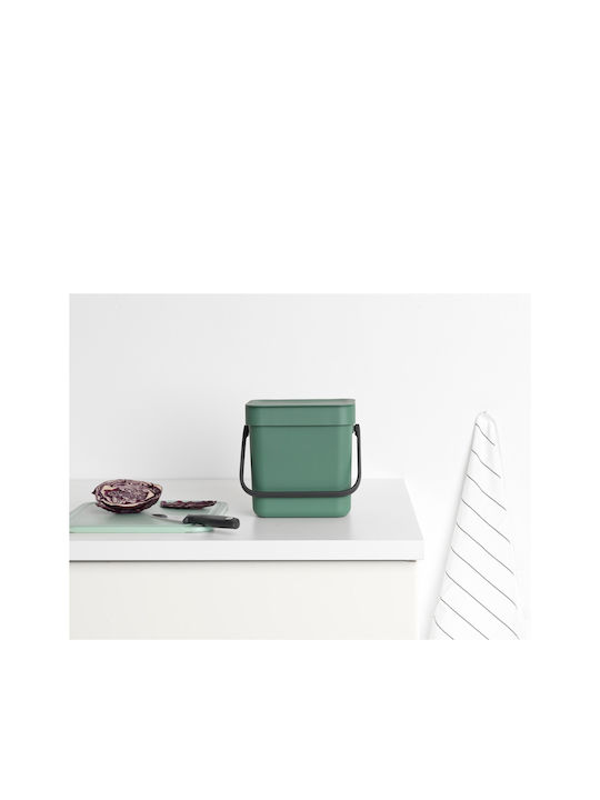 Brabantia Sort&Go Πλαστικό Καλαθάκι Μπάνιου 3lt Πράσινο - Image 3