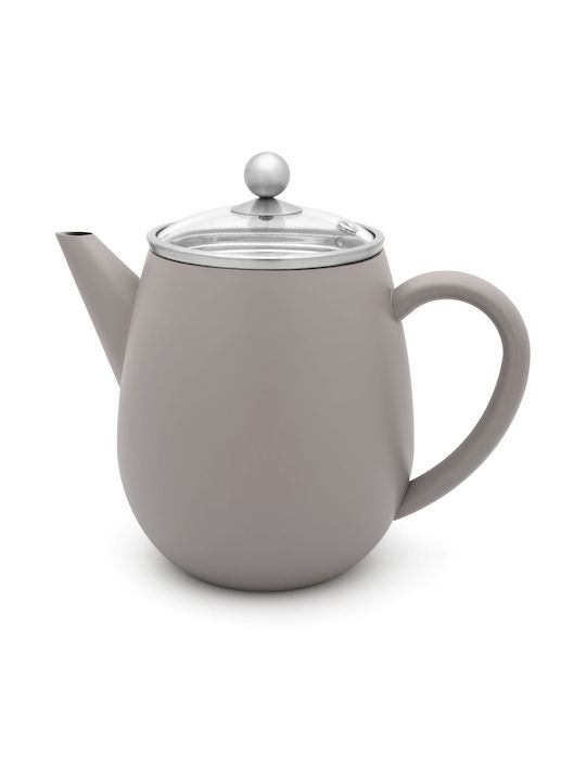 Bredemeijer Τσαγιέρα Κεραμική σε Γκρι Χρώμα 1100ml