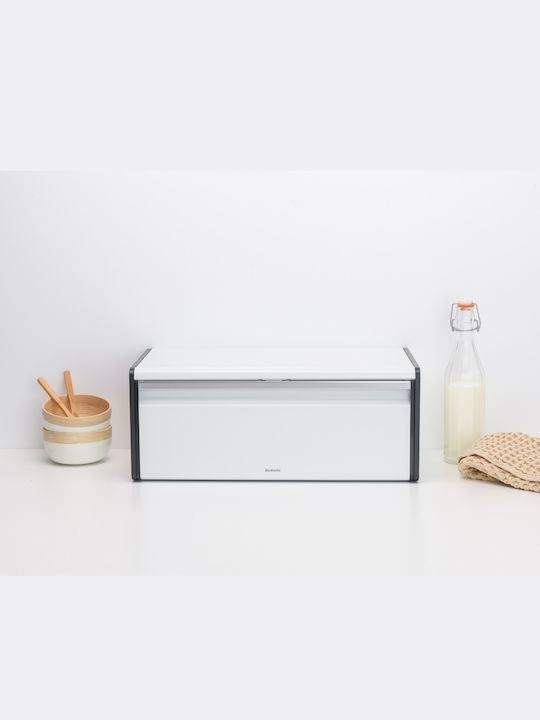 Brabantia Fall Front Bread Bin Ψωμιέρα με Καπάκι Μεταλλική 46.5x25x18.7cm - Image 4