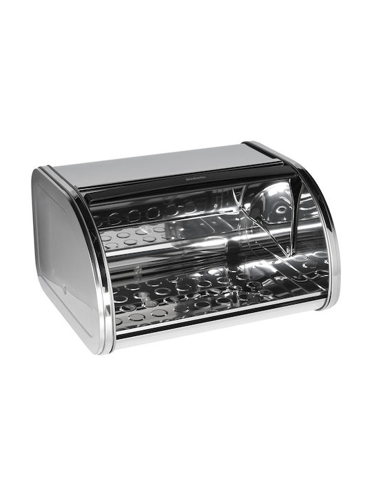 Brabantia Roll Top Bread Bin Ψωμιέρα με Καπάκι Μεταλλική σε Ασημί Χρώμα 31.6x26.5x17.3cm - Image 4