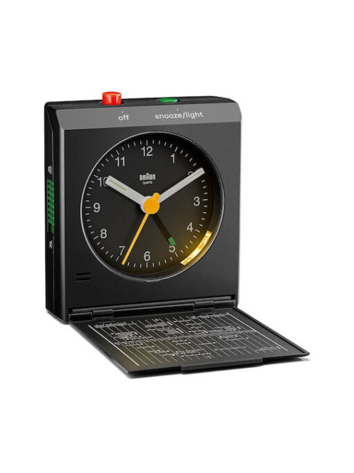 Braun Επιτραπέζιο Ρολόι με Ξυπνητήρι Μαύρο 67704