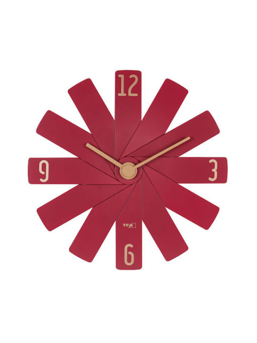 TFA Clock Ρολόι Τοίχου Κόκκινο Ø40cm