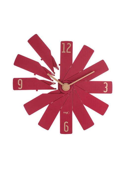 TFA Clock Ρολόι Τοίχου Κόκκινο Ø40cm - Image 5