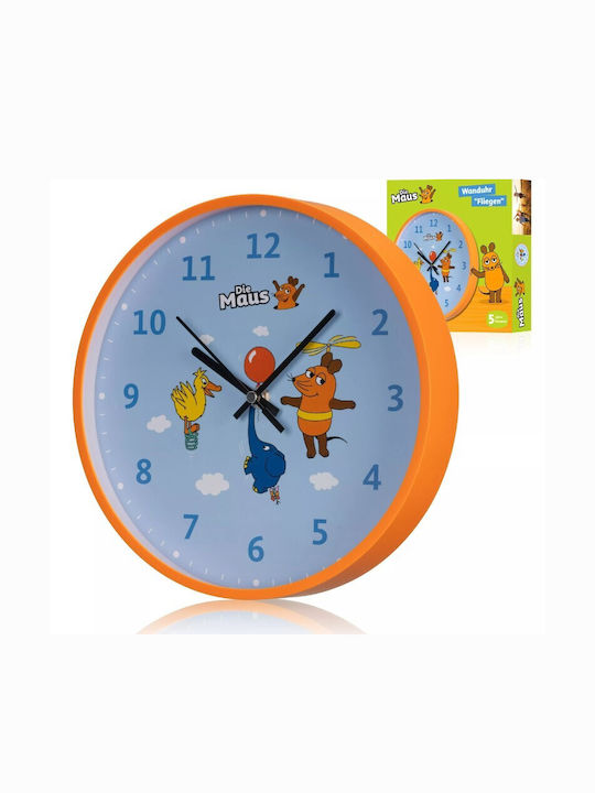 Diemaus Wall Clock Kids Mouse Elephant & Duck