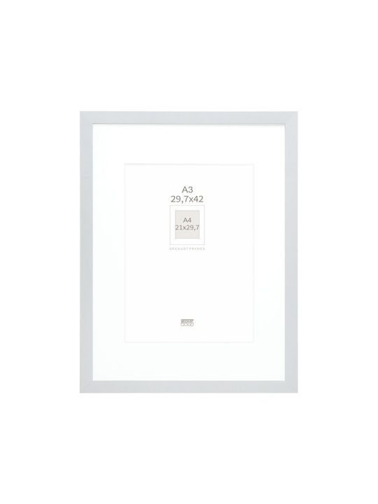 Deknudt Κορνίζα Ξύλινη 29.7x42cm με Ασημί Πλαίσιο