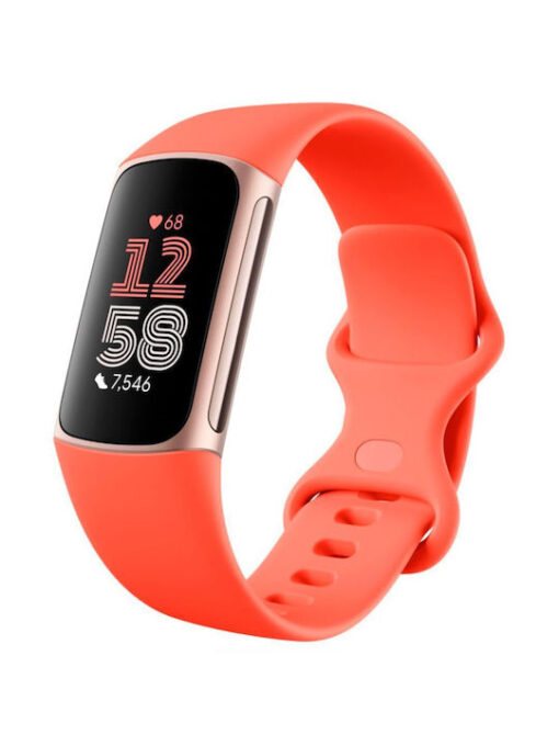 Fitbit Charge 6 με Παλμογράφο Champagne / Coral - Image 4