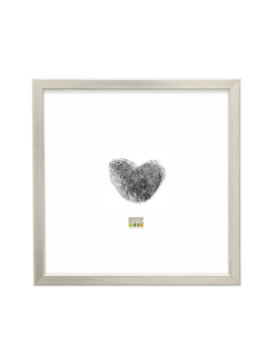Deknudt S41jd1 Κορνίζα Ξύλινη 30x30cm με Ασημί Πλαίσιο