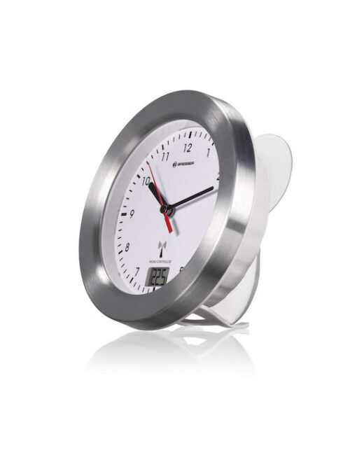 Bresser MyTime Bath Ρολόι Τοίχου Μεταλλικό Λευκό 17cm - Image 3