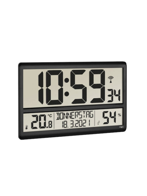 TFA Ρολόι Τοίχου Ψηφιακό Πλαστικό 36x23.5cm