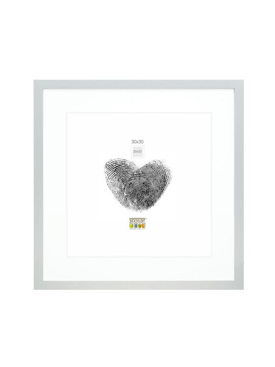 Deknudt S66kd1 P1 Κορνίζα Ξύλινη 30x30cm με Ασημί Πλαίσιο
