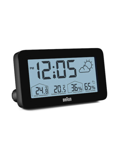 Braun Επιτραπέζιο Ρολόι με Ραδιόφωνο Μαύρο 67604