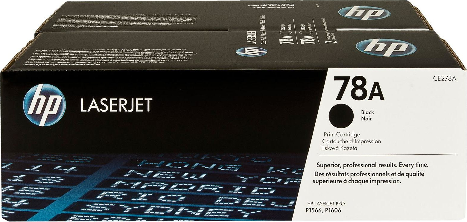 HP 78A Γνήσιο Multipack Toner Laser Εκτυπωτή Μαύρο 2τμχ (CE278AD)