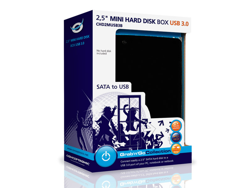 Conceptronic CHD2MUSB3B Θήκη για Σκληρό Δίσκο 2.5" SATA III με σύνδεση USB 3.0 1300009 - Image 4