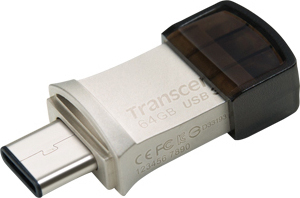 Transcend JetFlash 890 64GB USB 3.1 Stick με σύνδεση USB-A & USB-C Μαύρο - Image 4