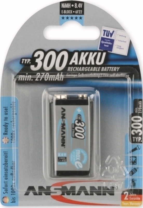 Ansmann 9V 300mAh 1τμχ