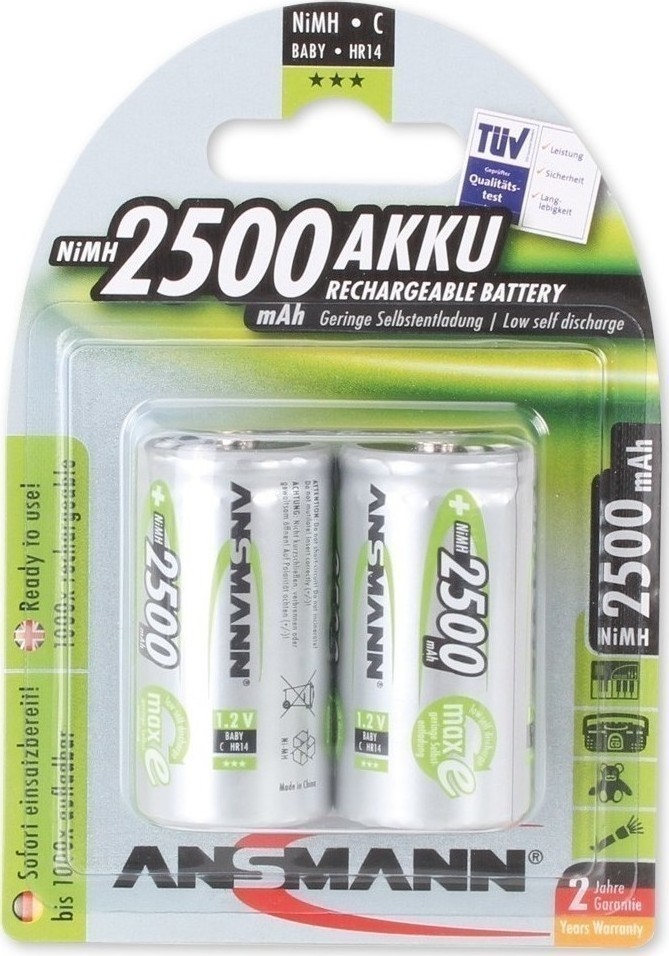 Ansmann C 2500mAh 1.2V 2τμχ