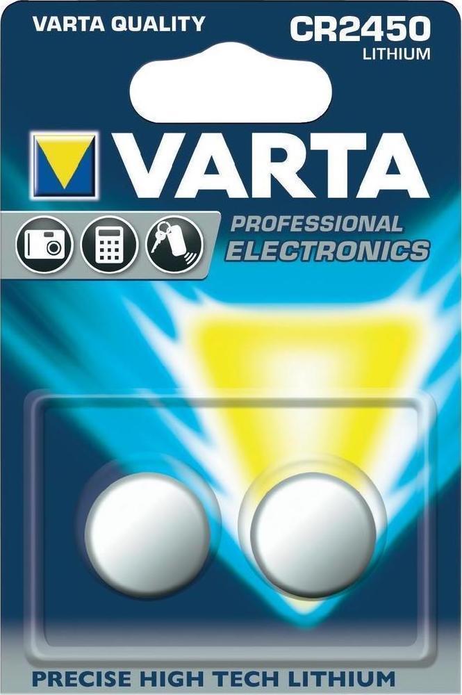 Varta Professional Electronics Μπαταρίες Λιθίου Ρολογιών CR2450 3V 2τμχ