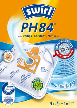 Swirl PH84 Σακούλες Σκούπας 4τμχ Συμβατή με Σκούπα Nilfisk / Philips