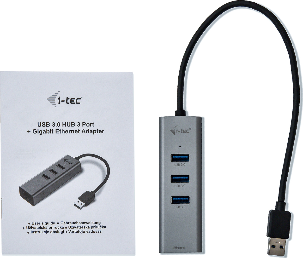 i-tec USB 3.0 Hub 3 Θυρών με σύνδεση USB-A / Ethernet Γκρι - Image 4