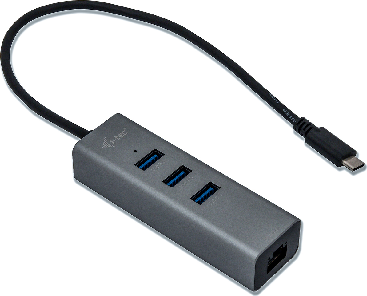 i-tec USB 3.0 Hub 3 Θυρών με σύνδεση USB-A / Ethernet