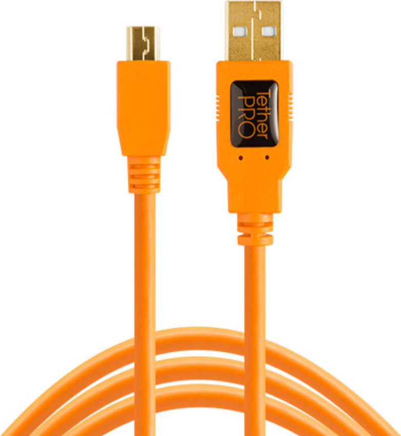 Tether Tools Regular USB 2.0 to micro USB Cable Πορτοκαλί 4.6m (CU5430ORG)