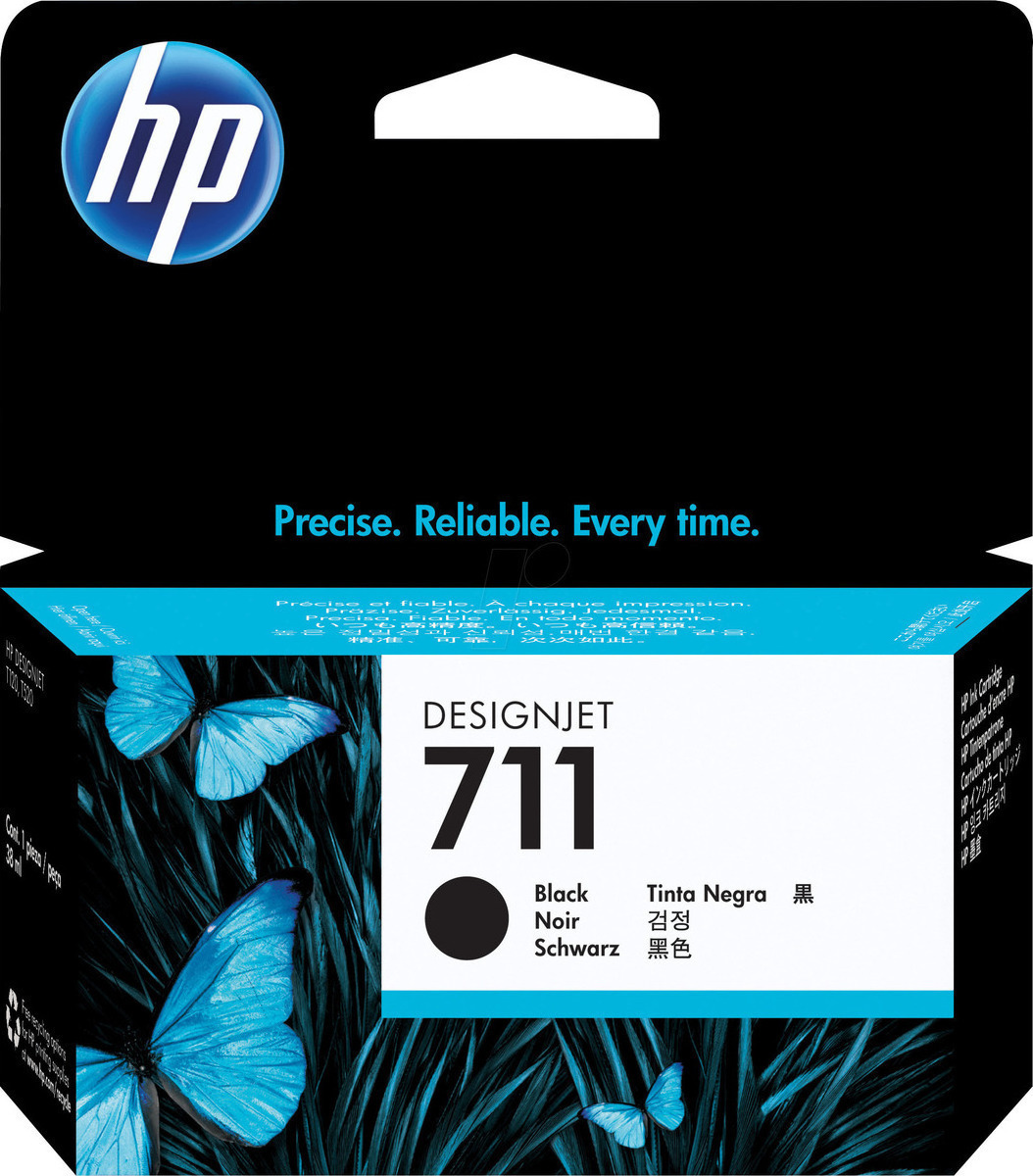 HP 711 Γνήσιο Μελάνι Εκτυπωτή InkJet Μαύρο (CZ129A)