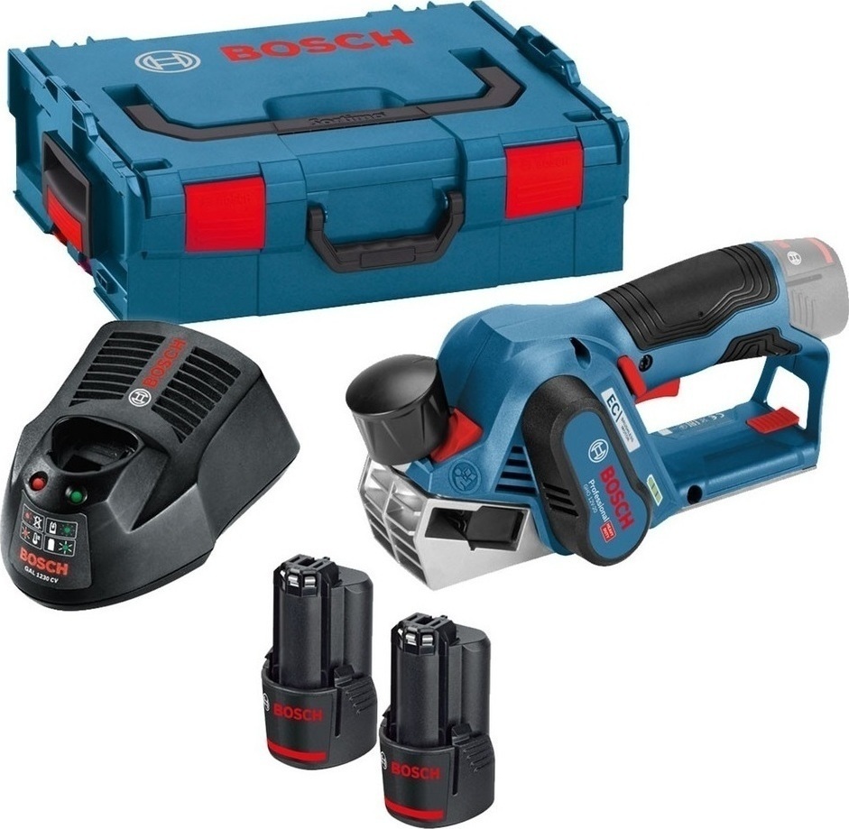 Bosch GHO 12V-20 Professional Πλάνη 12V 2x3Ah με Σύστημα Αναρρόφησης