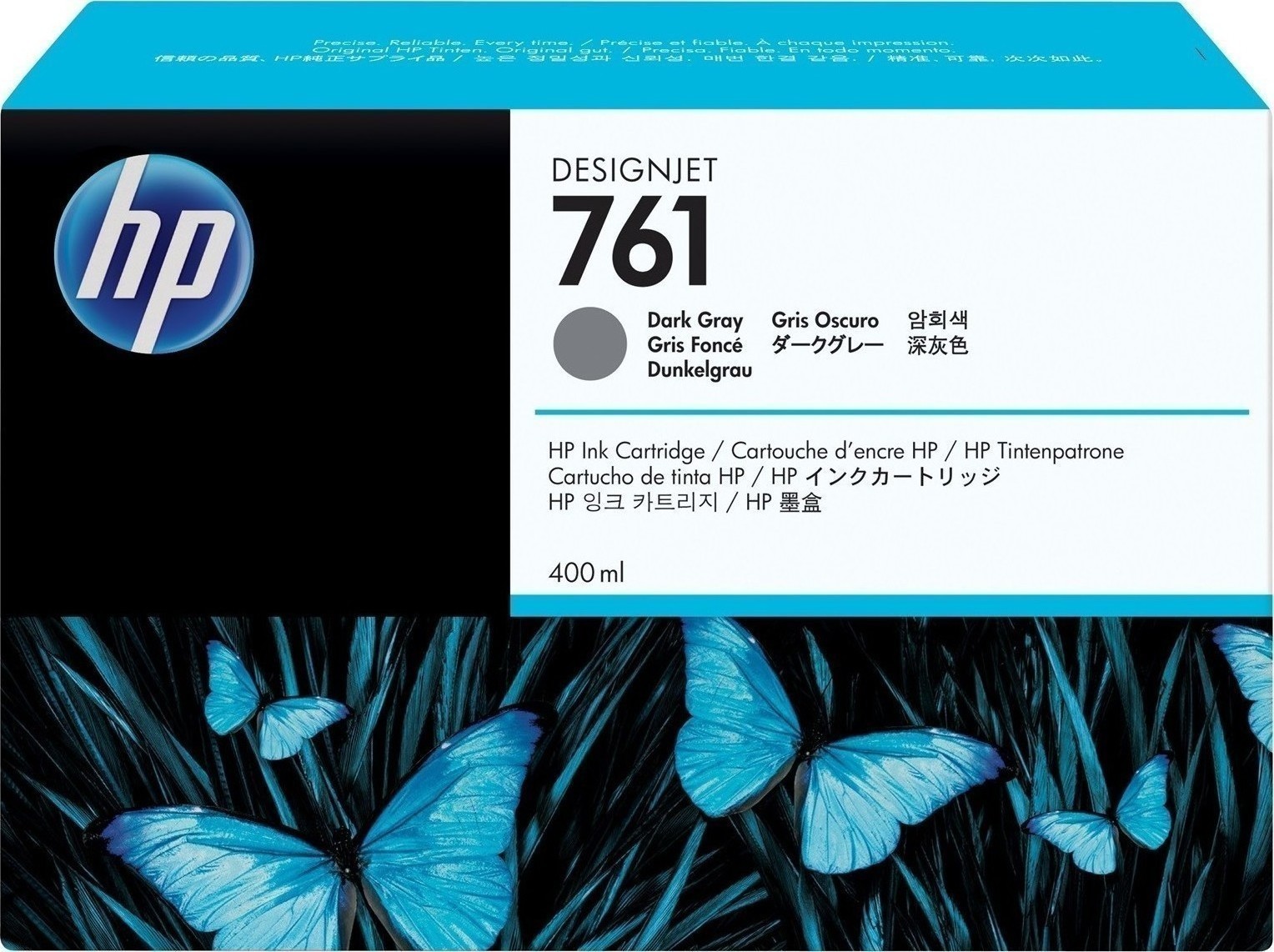 HP 761 Cyan 400ml Γνήσιο Μελάνι Εκτυπωτή InkJet