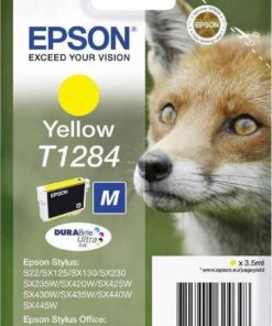 Epson T1284M Γνήσιο Μελάνι Εκτυπωτή InkJet Κίτρινο (C13T12844010 C13T12844012)
