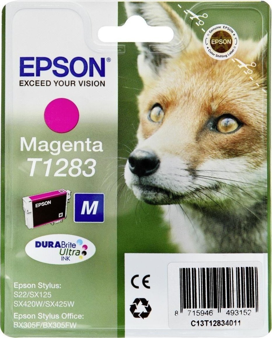 Epson T1283M Γνήσιο Μελάνι Εκτυπωτή InkJet Ματζέντα (C13T12834011 C13T12834012) - Image 2