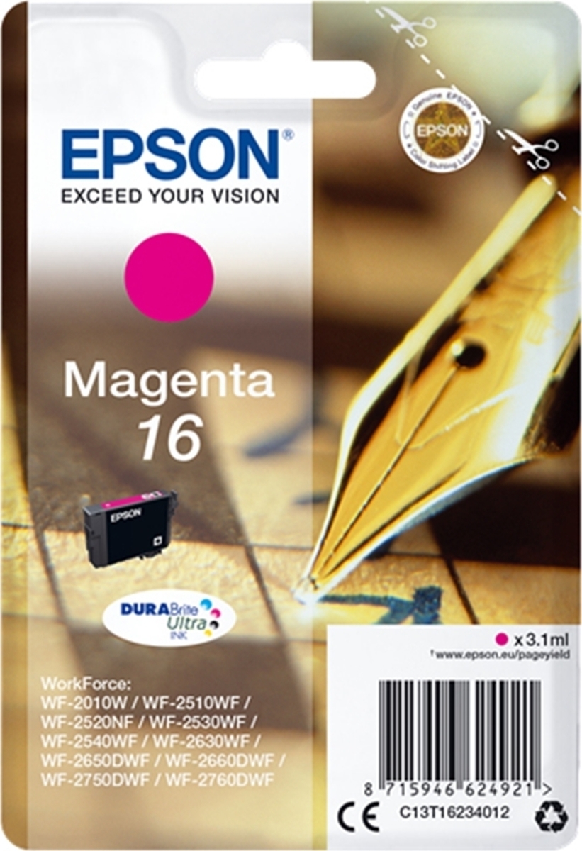 Epson 16 Γνήσιο Μελάνι Εκτυπωτή InkJet Ματζέντα (C13T16234010 C13T16234012) - Image 2