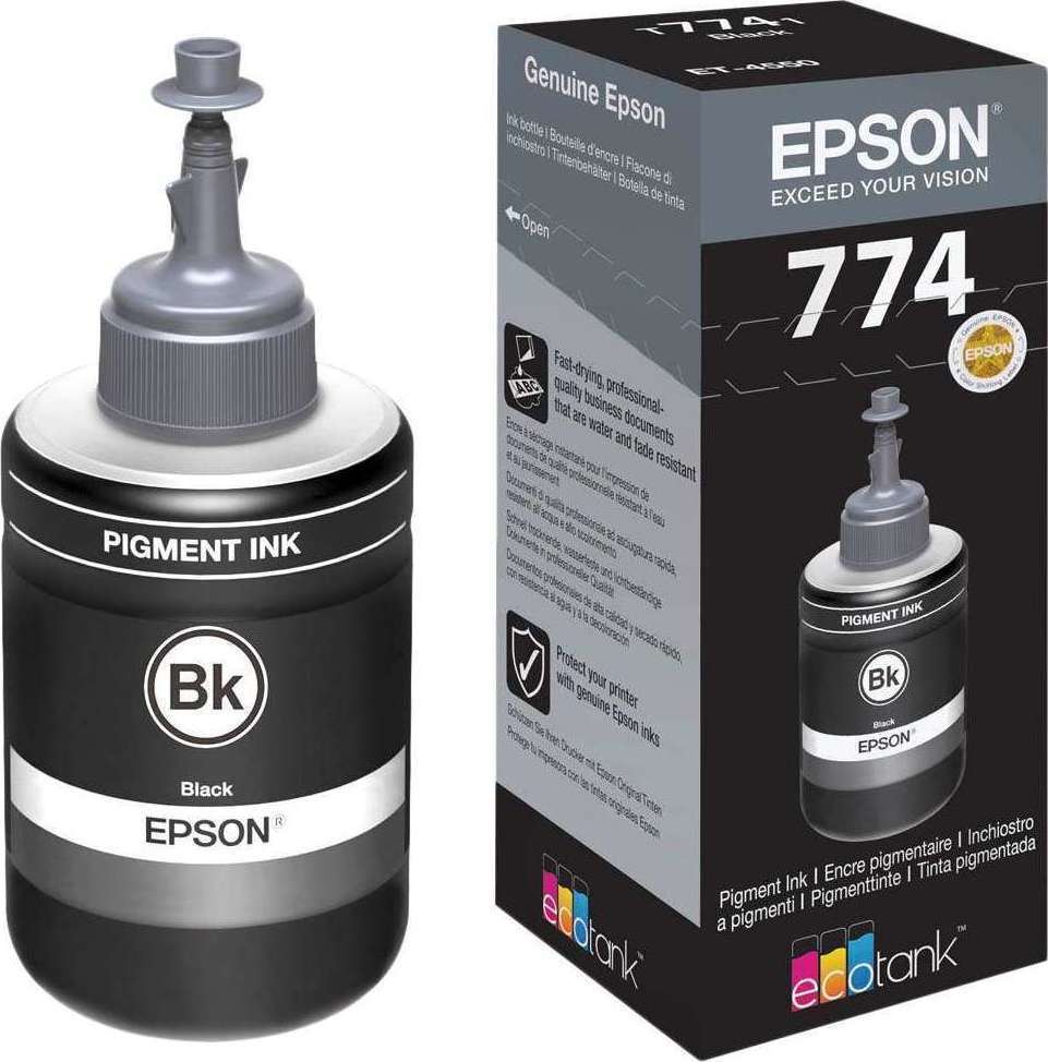 Epson T774 Γνήσιο Μελάνι Εκτυπωτή InkJet Μαύρο (C13T774140)