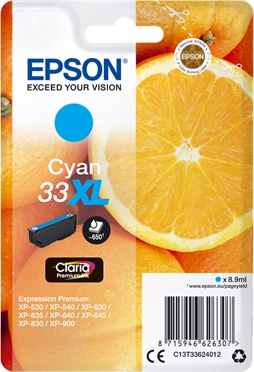 Epson 33XL Γνήσιο Μελάνι Εκτυπωτή InkJet Κυανό (C13T33624010 C13T33624012) - Image 2