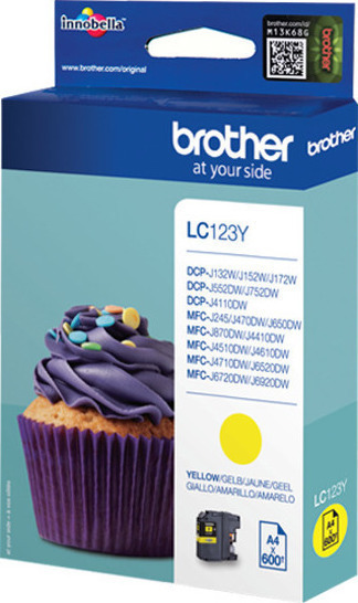Brother LC123 Γνήσιο Μελάνι Εκτυπωτή InkJet Κίτρινο (LC-123Y) - Image 2
