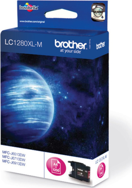 Brother LC1280XL Magenta Γνήσιο Μελάνι Εκτυπωτή InkJet Ματζέντα (LC-1280XLM) - Image 3