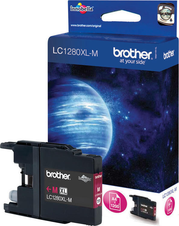 Brother LC1280XL Magenta Γνήσιο Μελάνι Εκτυπωτή InkJet Ματζέντα (LC-1280XLM)