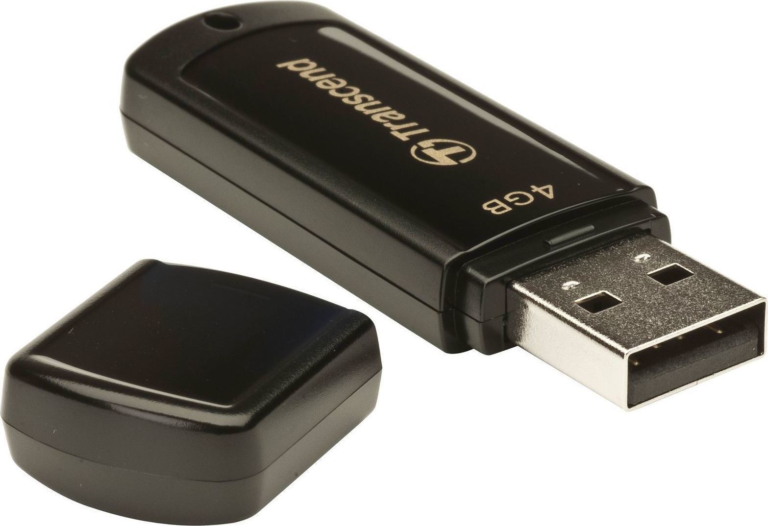Transcend JetFlash 350 4GB USB 2.0 Stick Μαύρο - Image 2