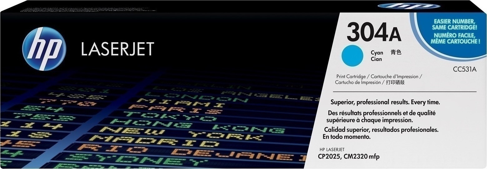 HP 304A Γνήσιο Toner Laser Εκτυπωτή Κυανό 2800 Σελίδων (CC531A)