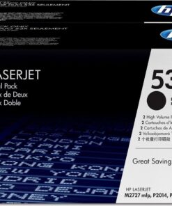 HP 53X Γνήσιο Multipack Toner Laser Εκτυπωτή Μαύρο High Yield 2τμχ (Q7553XD)
