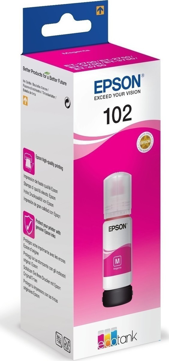 Epson 102 Γνήσιο Μελάνι Εκτυπωτή InkJet Ματζέντα (C13T03R340) - Image 2