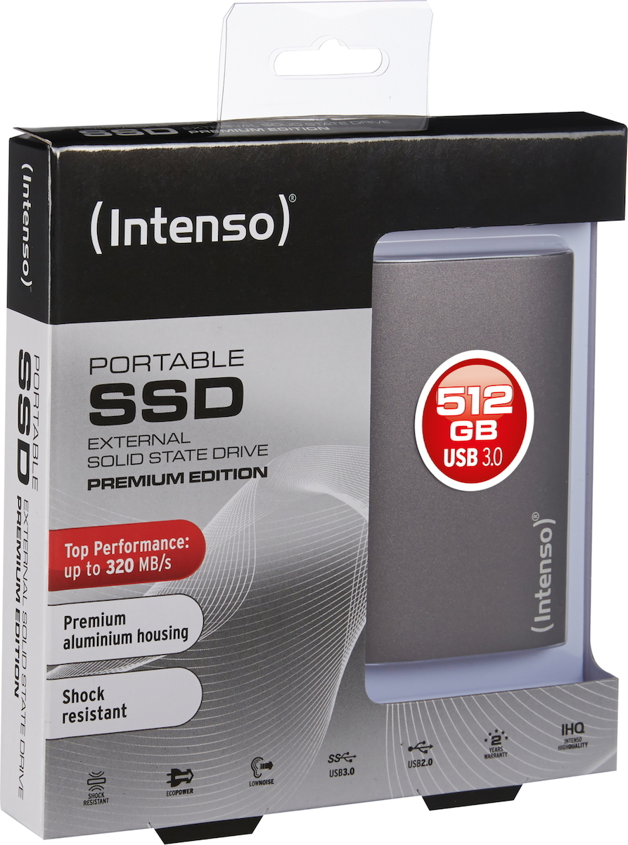 Intenso Premium Edition USB 3.2 Εξωτερικός SSD 500GB 1.8" Ανθρακί - Image 3