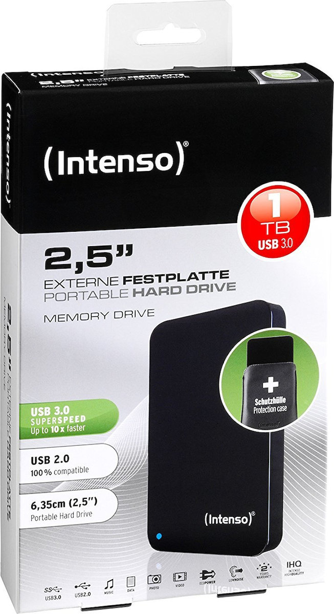 Intenso Memory Drive USB 3.0 Εξωτερικός HDD 1TB 2.5" Μαύρο - Image 5