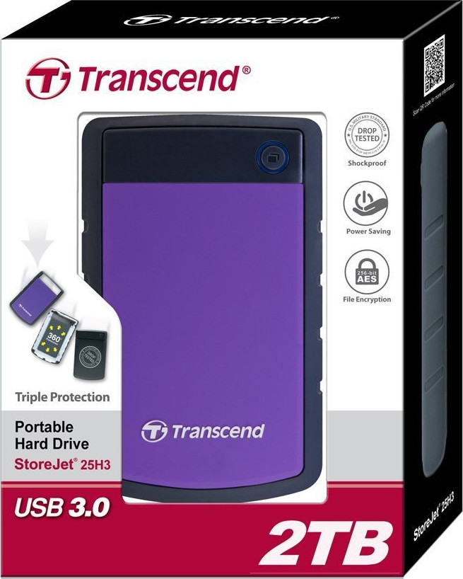 Transcend StoreJet 25H3P USB 3.0 Εξωτερικός HDD 2TB 2.5" Μαύρο - Image 11