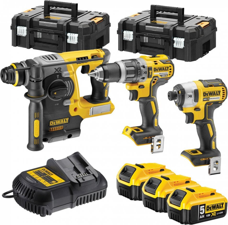 Dewalt Σετ Κρουστικό Δραπανοκατσάβιδο, Παλμικό Κατσαβίδι & Πιστολέτο