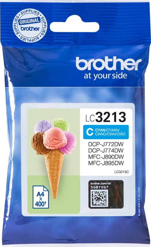 Brother LC-3213 Γνήσιο Μελάνι Εκτυπωτή InkJet Κυανό (LC-3213C)