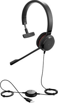 Jabra Evolve 30 II Mono On Ear Multimedia Ακουστικά με μικροφωνο και σύνδεση 3.5mm Jack / USB-A - Image 2