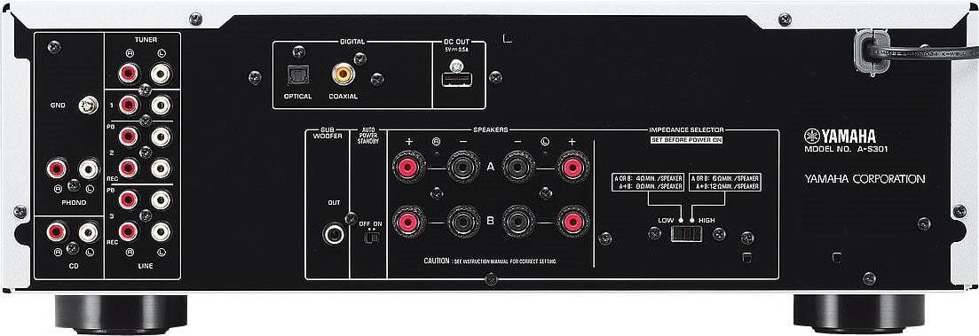 Yamaha A-S301 Ολοκληρωμένος Ενισχυτής Hi-Fi Stereo 95W/4Ω 60W/8Ω S000.30902 Μαύρος - Image 2