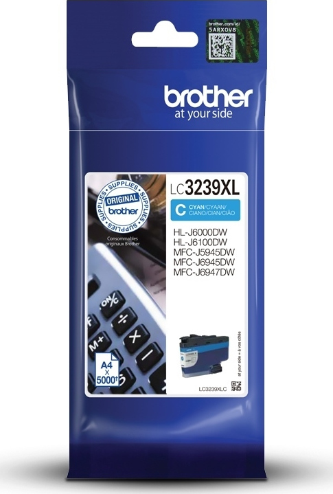 Brother LC3239XL Γνήσιο Μελάνι Εκτυπωτή InkJet Κυανό (LC-3239XLC)