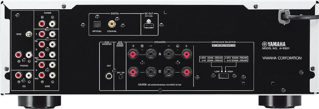 Yamaha A-S301 Ολοκληρωμένος Ενισχυτής Hi-Fi Stereo 95W/4Ω 60W/8Ω Ασημί - Image 2